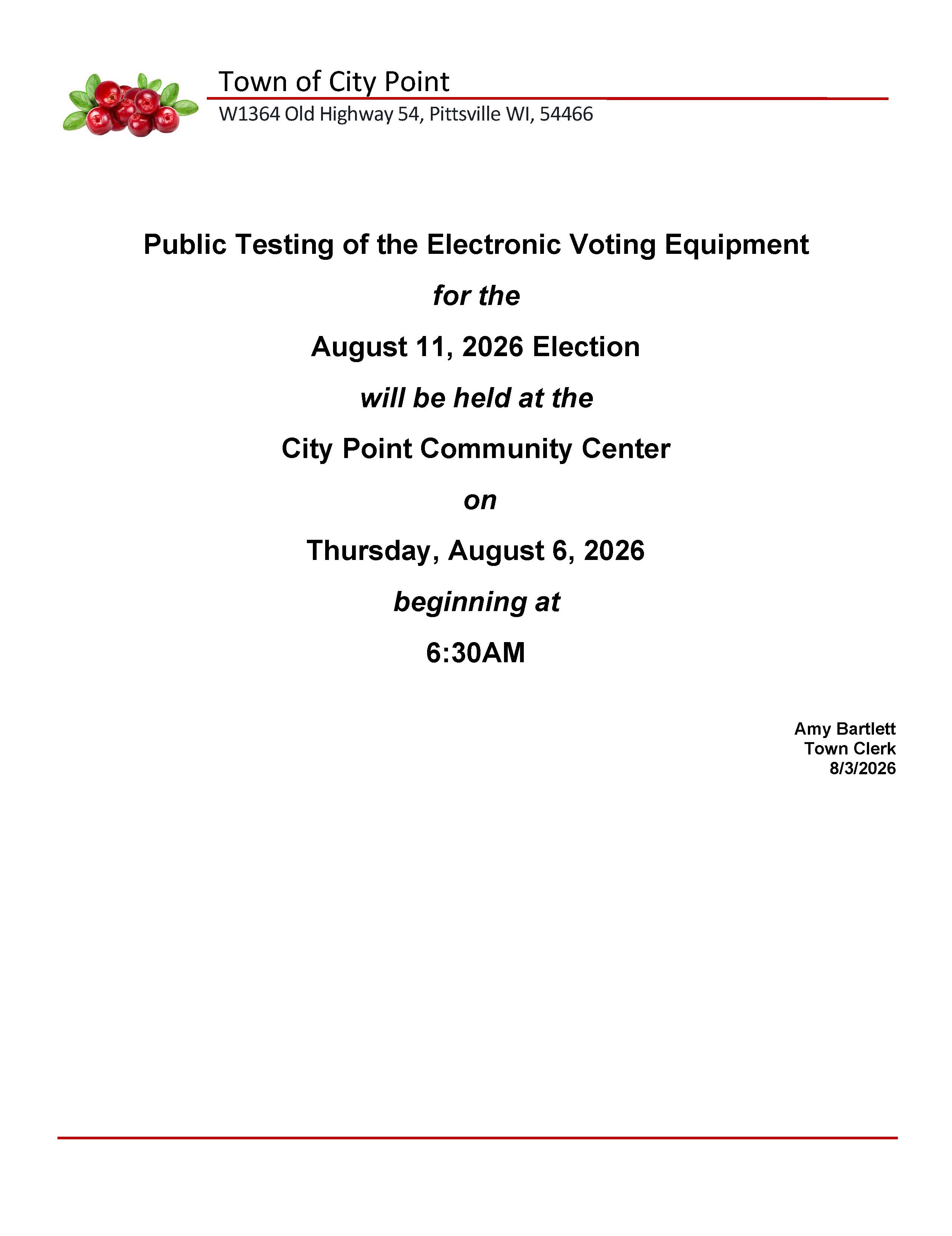 Public Testing of Voting Equipment